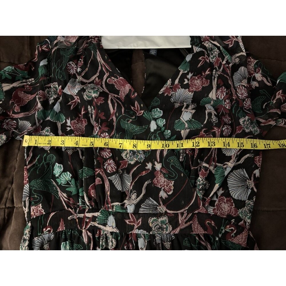 Modcloth Midi Dress Size Medium M Tie Waist Opening Night at the Ballet Dress - Picture 10 of 13